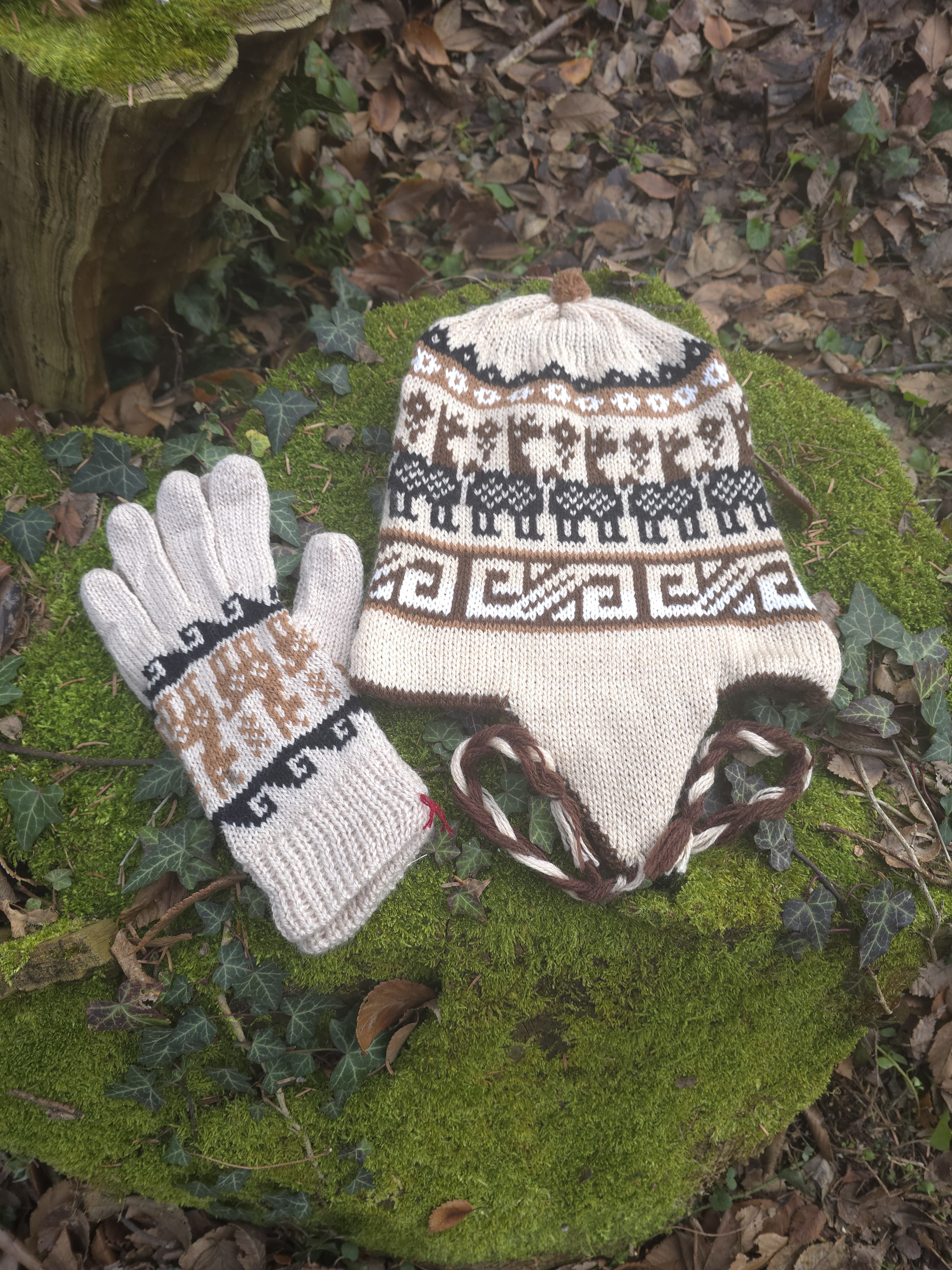 Set Coordinato Cappello + Guanti in Lana di Alpaca