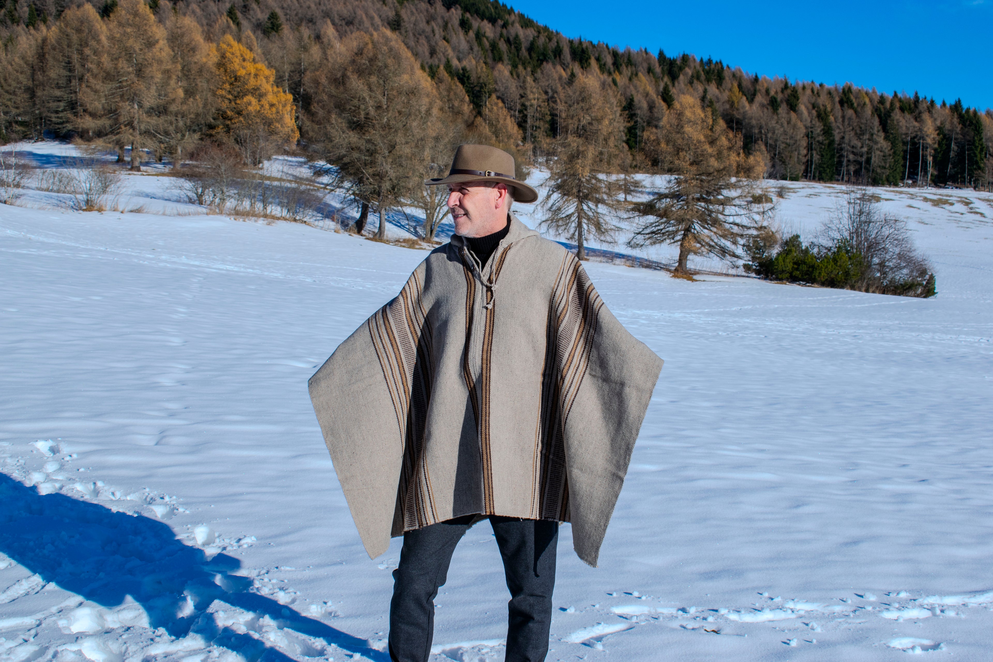 Poncho in Lana di Pecora