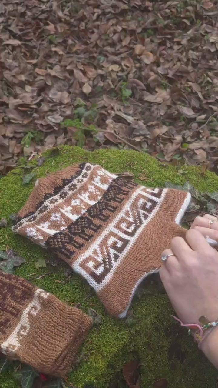 Set coordinato Cappello + Guanti in Lana di Alpaca